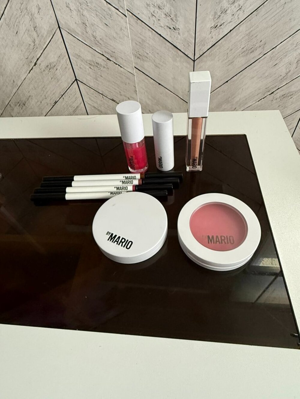 Makeup By Mario Lip Gloss, Lipstick, Lip Liners, Blush & Highlight Bundle
